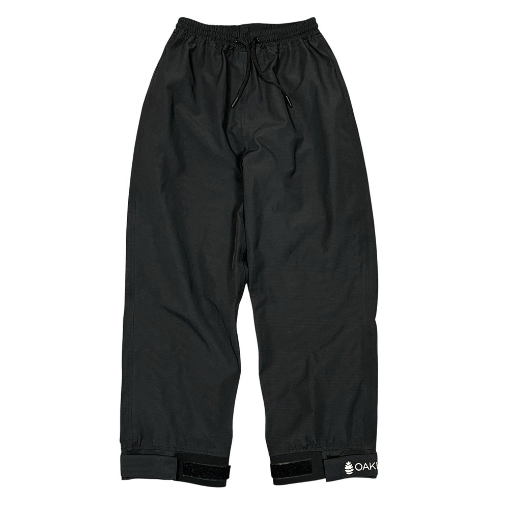 Oaki Kids Waterproof Rain Trail Pants Unisex 10/11 Black Ripstop Adjustable